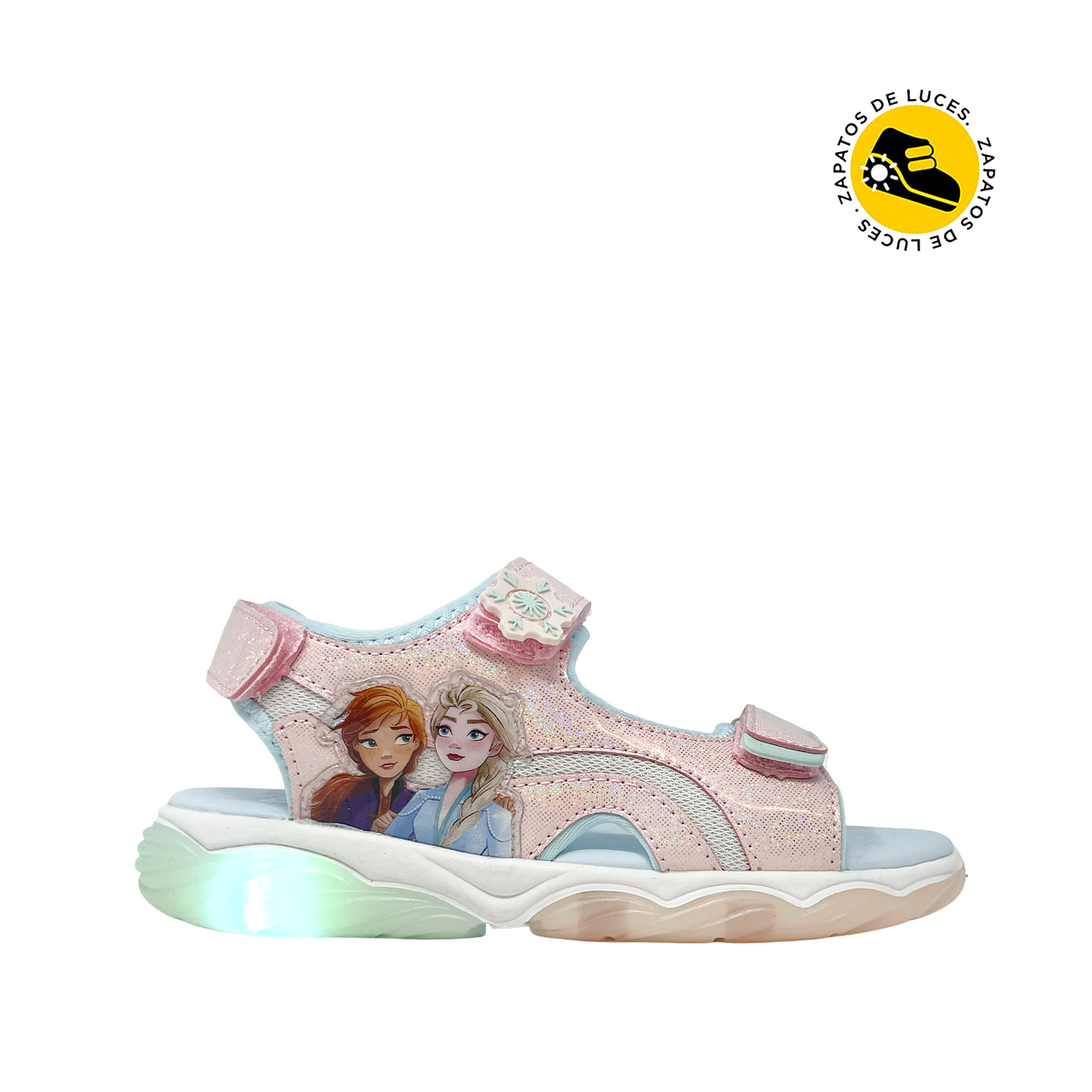Sandalias Frozen para niña color rosado