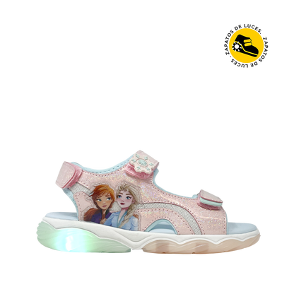 Sandalias Frozen para niña color rosado