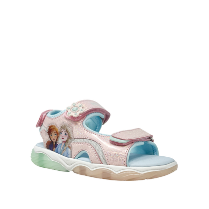 Sandalias Frozen para niña color rosado