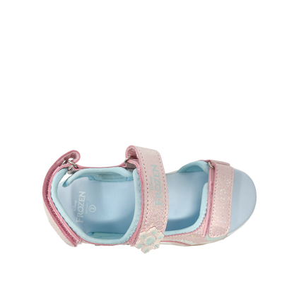 Sandalias Frozen para niña color rosado