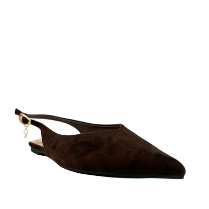 Ballerinas slingback Mila para mujer color café