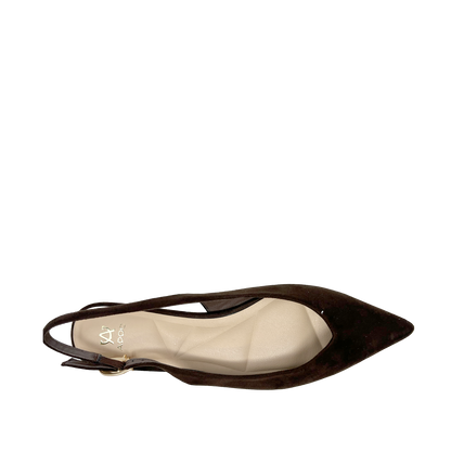 Ballerinas slingback Mila para mujer color café
