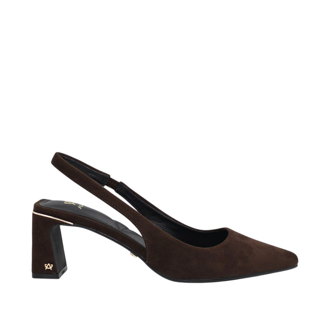 Tacones slingback Wiley para mujer color café