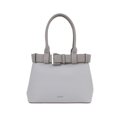 Cartera satchel Kaya para mujer color gris