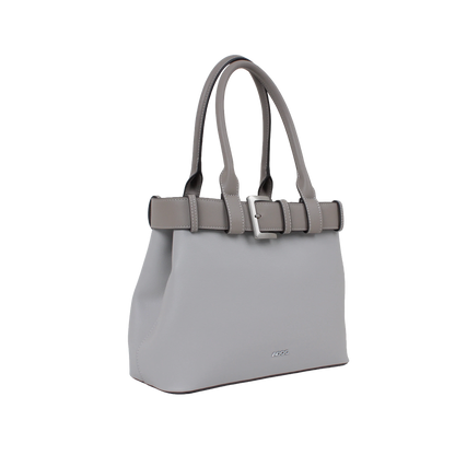 Cartera satchel Kaya para mujer color gris