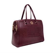 Cartera satchel Kendra para mujer color burgundy