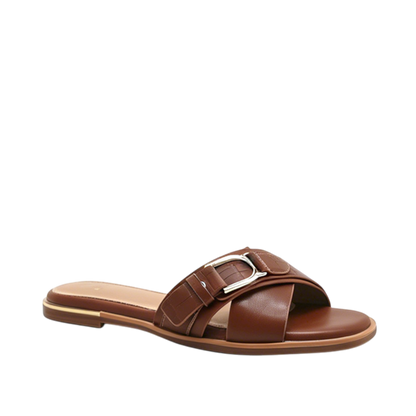 Sandalias flats Rita para mujer color tan
