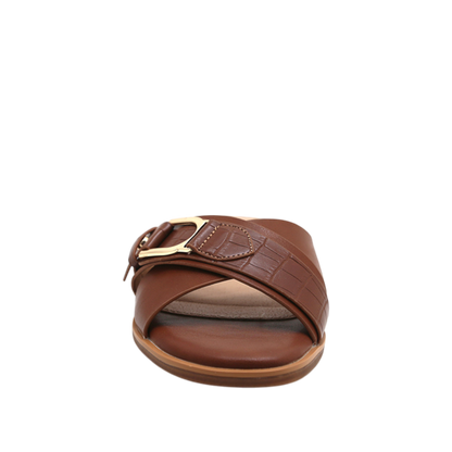 Sandalias flats Rita para mujer color tan