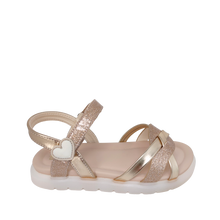 Sandalias Xyris para niña color dorado