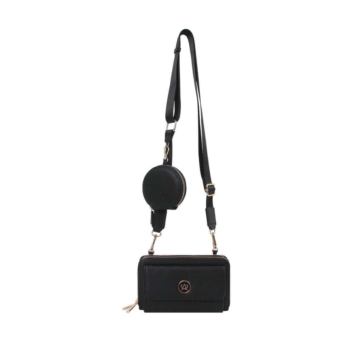 Cartera crossbody Samie para mujer color negro