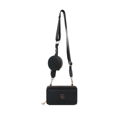 Cartera crossbody Samie para mujer color negro