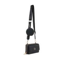 Cartera crossbody Samie para mujer color negro