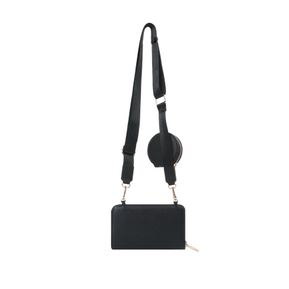 Cartera crossbody Samie para mujer color negro