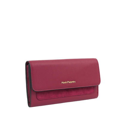 Billetera Odette para mujer color burgundy