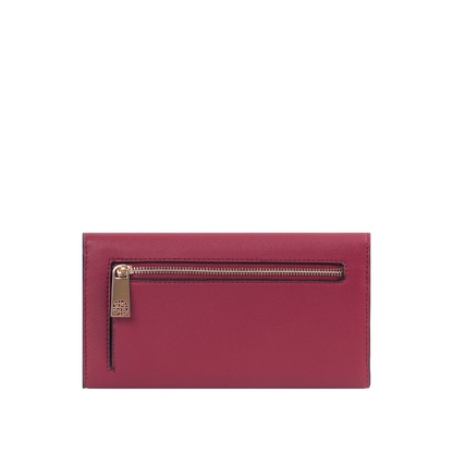 Billetera Odette para mujer color burgundy
