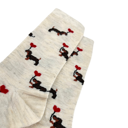 Calcetines Dog Love para mujer color gris