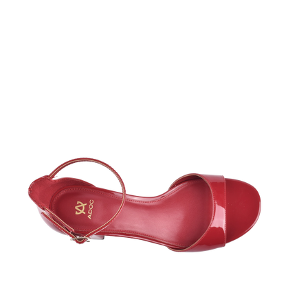 Sandalias de tacón Lily para mujer color vino