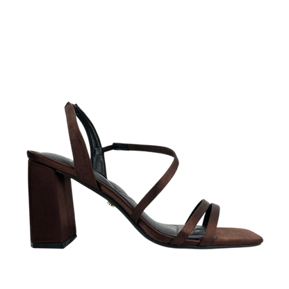 Sandalias de tacón Talisa para mujer color chocolate