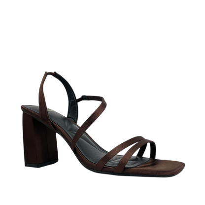Sandalias de tacón Talisa para mujer color chocolate