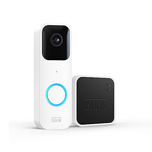 Blink Video Doorbell | Two-way audio, HD video, motion and chime app alerts and Alexa enabled — wired or wire-free (Black)