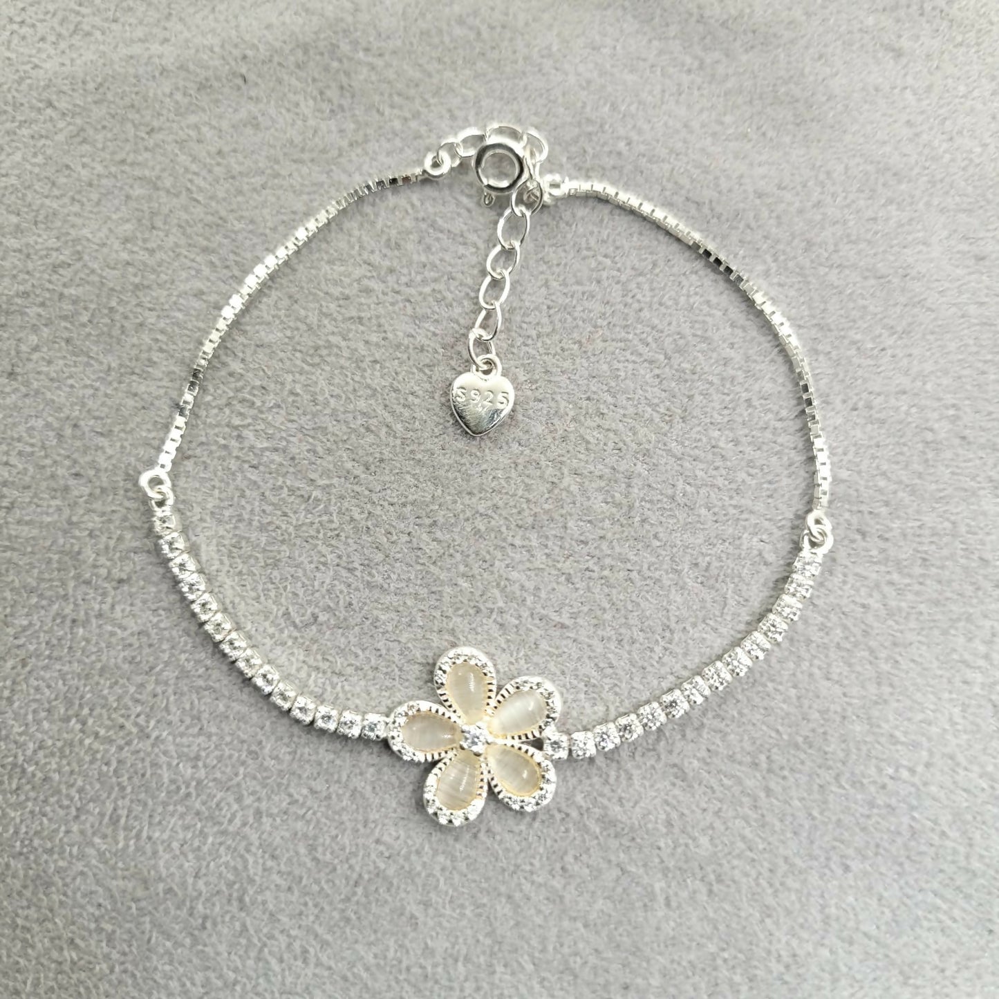 Pulsera Flor Plata 925