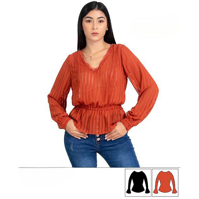 Blusa corte evase - S, Tomato