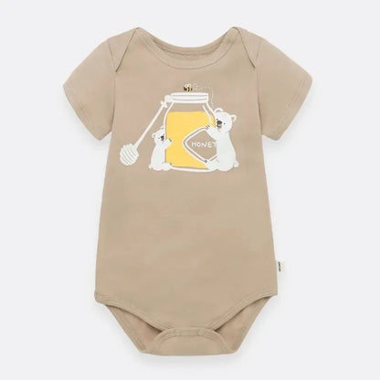 Conjunto para bebé de 2 piezas mameluco y short de ositos