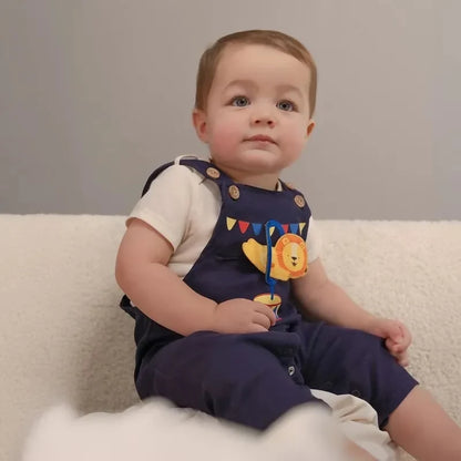 Overol para Bebé: pantalón y camisa, diseño de animalitos