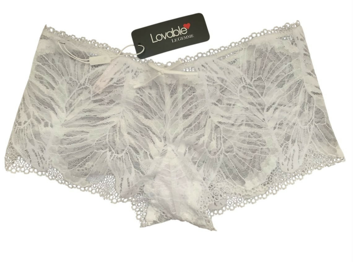 Panty encaje blanco Talla M