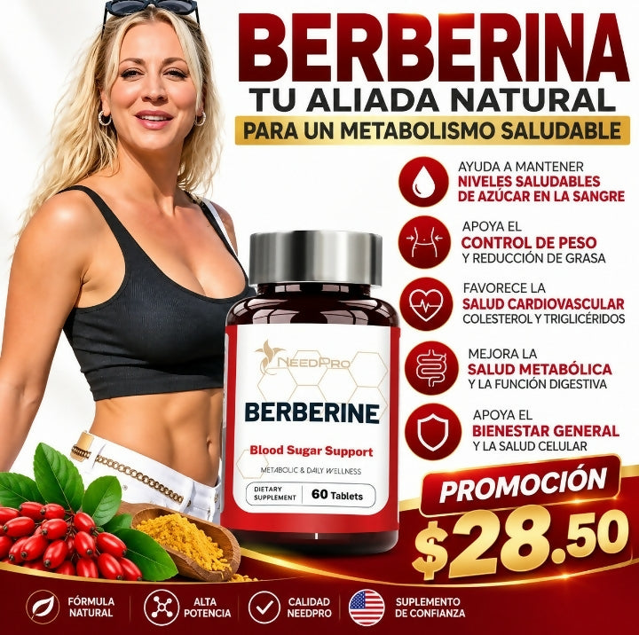 BERBERINA NEEDPRO: TU ALIADA PARA EL EQUILIBRIO METABÓLICO.