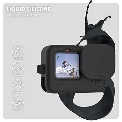 FitStill Funda de Silicona Negra para GoPro Hero