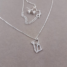 Cadena más dije Gato más aretes, Plata 925