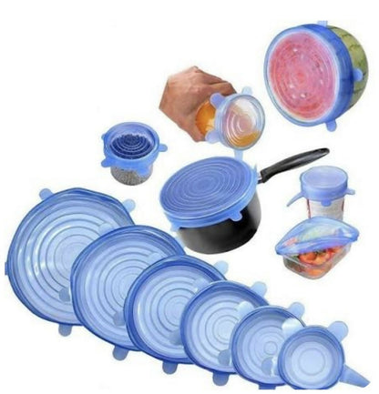 Tapaderas de Silicona para frutas Juego de 6.