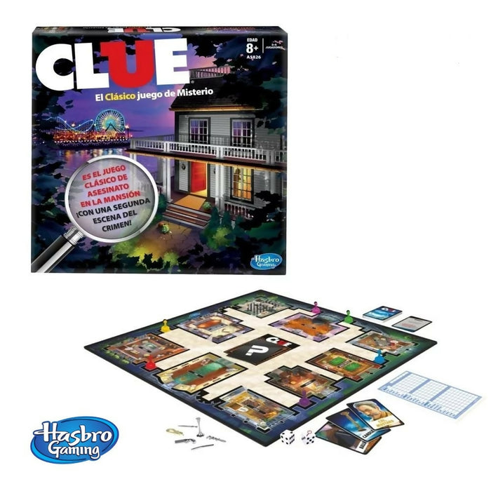 CLUE Juego de mesa Hasbro Gaming Clásico de Misterio.