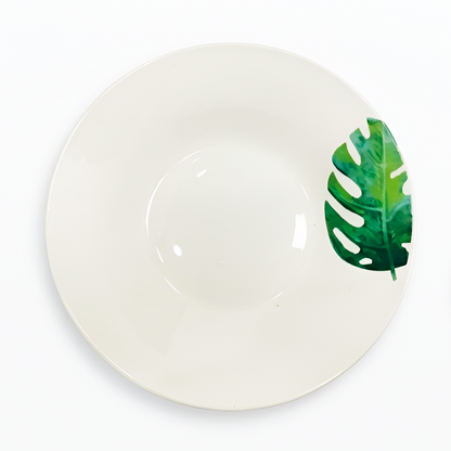 Vajilla de cerámica diseño tropical