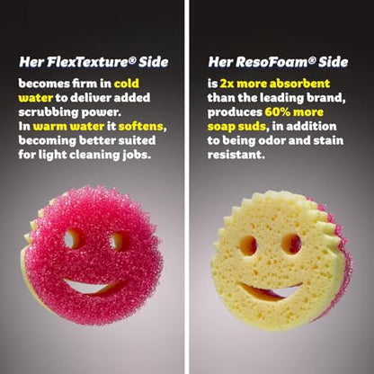 Scrub Daddy Scrub Mommy - Esponja para Platos y Limpieza sin Rayar