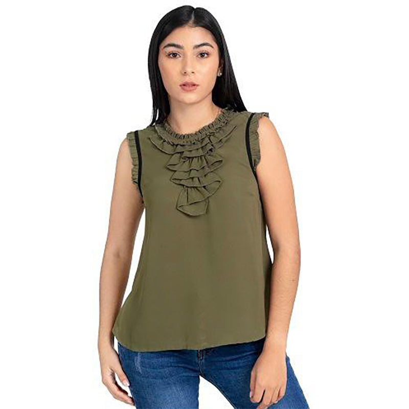 Blusa revuelo - S, Olive