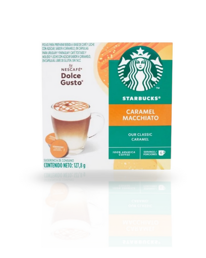 CARAMEL MACCHIATO, 100% ARABICA COFFEE, DOLCE GUSTO, 6 SERVINGS, 127.8 G