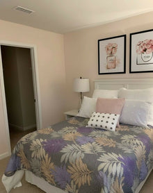 Edredón de poliéster reversible con estampado