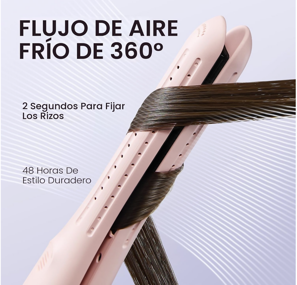 Wavytalk Plancha y Rizador 3 en 1 para Cabello con Aire Frío