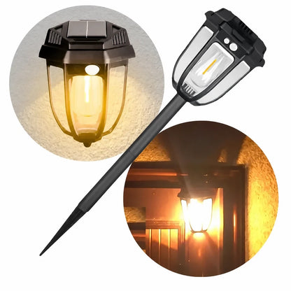 Farol solar para pared y estaca set de 4 piezas