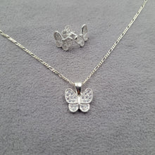 Cadena mas dije Mariposa más Aretes, Plata 925