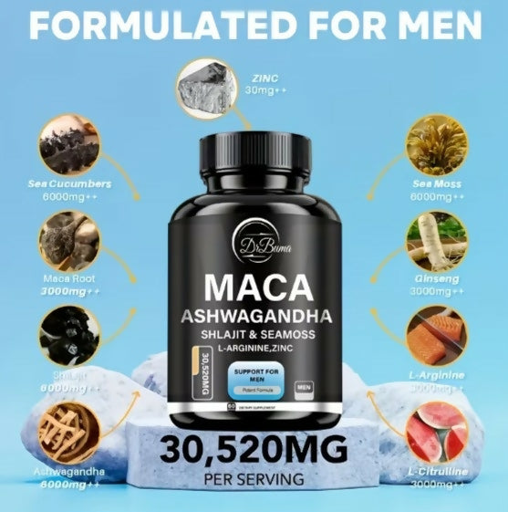 MACA + ASHWAGANDHA + SHILAJIT & SEA MOSS
