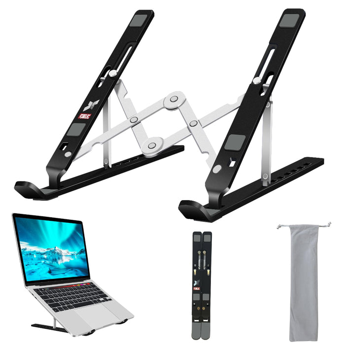 Soporte ajustable y plegable para laptop de hasta 15.6"