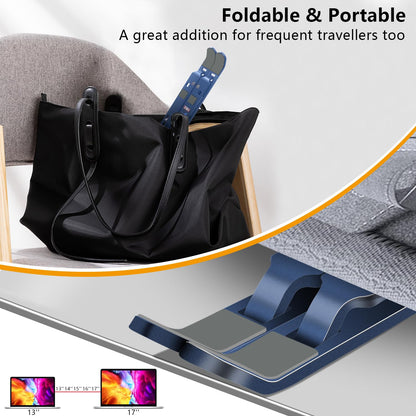 Soporte ajustable y plegable para laptop de hasta 15.6"