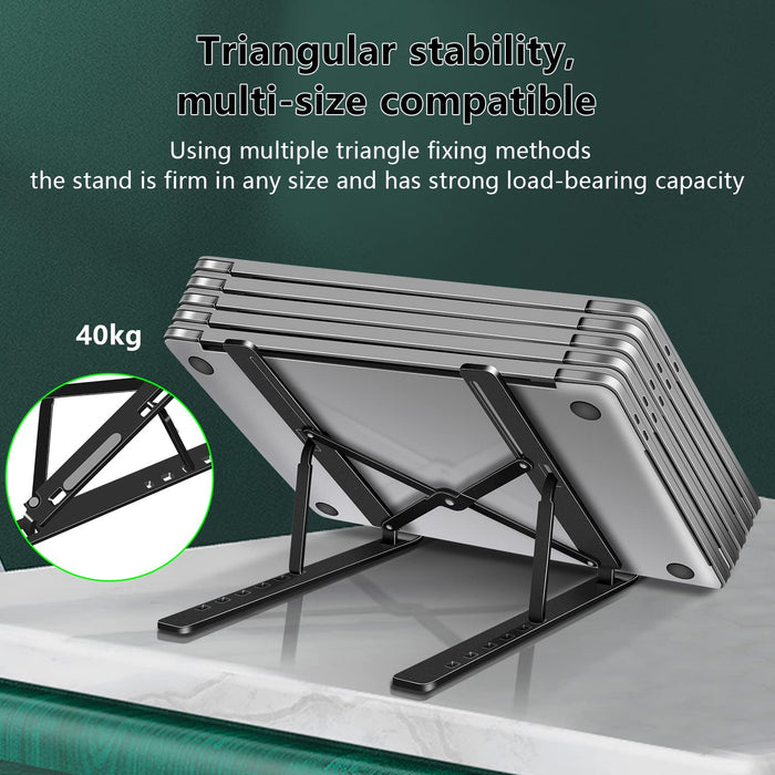 Soporte ajustable y plegable para laptop de hasta 15.6"