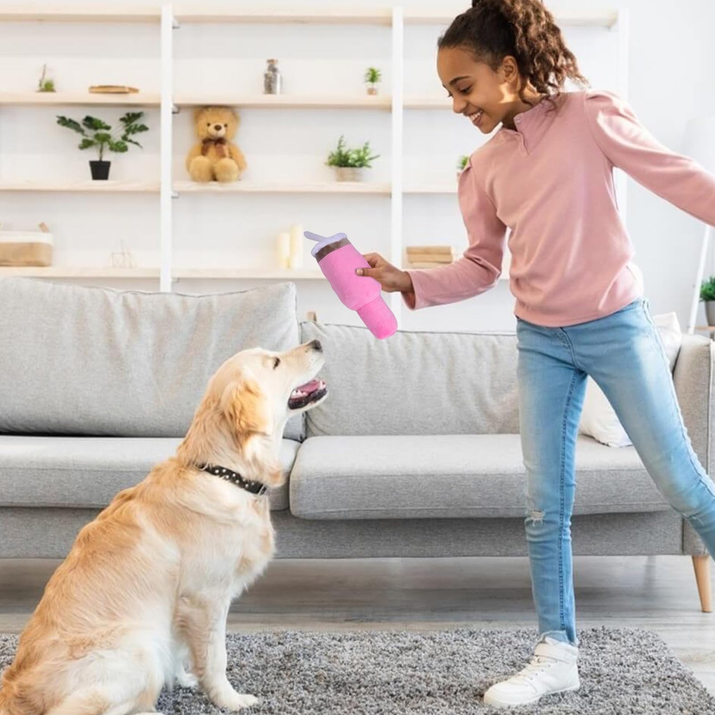 BABORUI Juguetes para Perros con Sonido en Forma de Taza