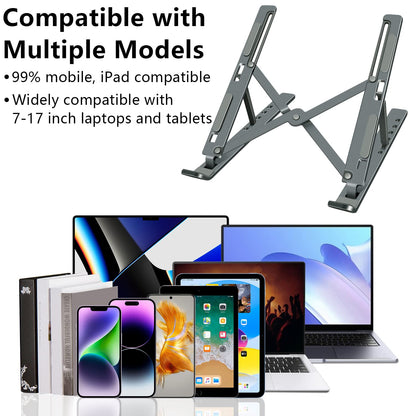 Soporte ajustable y plegable para laptop de hasta 15.6"