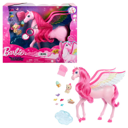 Barbie A Touch of Magic, Pegaso Rosa con perrito y accesorios.