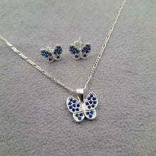 Cadena mas dije Mariposa más Aretes, Plata 925